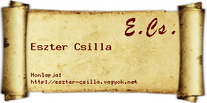 Eszter Csilla névjegykártya
