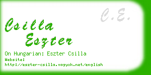 csilla eszter business card